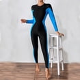 thumbnail image 1 of Qulqfy One Piece Swimsuit Women Tummy Control Long Sleeve Rash Guard Burkini Zip Front UPF 50+ Full Body Swimwear Women Bathing Suits L, 1 of 8