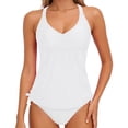 thumbnail image 1 of Qulqfy One Piece Womens Summer Bathing Suits Shapewear Tummy Control Retro Slimming Beach White High Waisted Swimwear M, 1 of 6