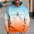 thumbnail image 1 of Qulqfy Oversized Hoodie Men Orange Graphic Fleece-Lined Pullover Casual Long Sleeve Sweatshirts with Kanga Pocket Mens Sweatshirts L, 1 of 5