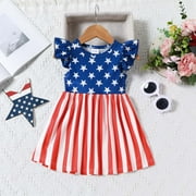 Qulqfy Petite Dresses Sleeveless Cotton Independence Day Dresses Junior Dresses for Teen Girls