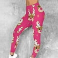 thumbnail image 1 of Qulqfy Pink Leggings for Women High Waisted Workout Athletic Christmas Graphic Casual Plus Size Lounge Leggings Womens Pants L, 1 of 9