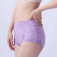 thumbnail image 1 of Qulqfy Plus Size Cotton Underwear for Women Boyshorts High Waisted Graphic Breathable Soft Full Coverage Panties Women's Briefs L, 1 of 4