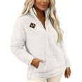 thumbnail image 1 of Qulqfy Quarter Zip Tops for Women Long Sleeve White Plus Size Fleece Pullover Tops Dressy Collared Winter Shirts Tops for Women Trendy, 1 of 3