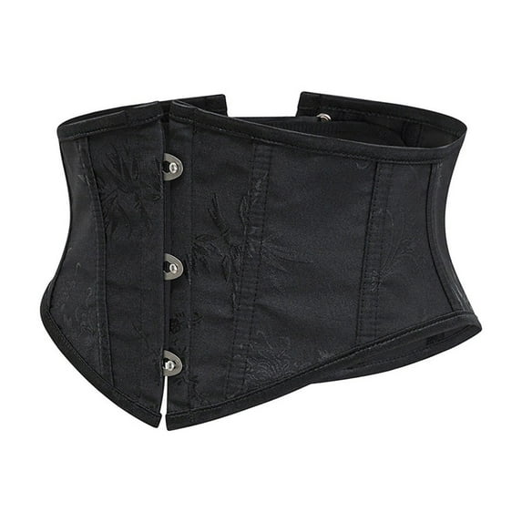 Qulqfy Renaissance Corsets for Women Black Medieval Tank Top Boned Going Out Floral Corset Tops for Women