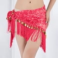 thumbnail image 1 of Qulqfy Sequin Skirts for Women Red Mini Fringe Fall Dance Flowy Party Short Skirt Women's Skirts, 1 of 4