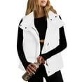 thumbnail image 1 of Qulqfy Sleeveless Puffer Vest Women White Warm Zip Up Padded Stand Collar Quilted Jackets Women Vest L, 1 of 9