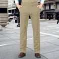 thumbnail image 1 of Qulqfy Stretch Pants Men Dress Big and Tall Baggy Yellow Suit Pants Wide Leg Wrinkle Resistant Trousers Flat Front Pants for Men 33, 1 of 6