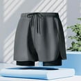 thumbnail image 1 of Qulqfy Swimming Trunks for Men Big & Tall Quick Dry 5 Inch Inseam with Compression Liner Board Shorts Surf Drawstring Beach Stretch Shorts Mens Bathing Suit L, 1 of 3