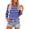 thumbnail image 1 of Qulqfy Tunic Womens Graphic T Shirts V-Neck Slim Fit 3/4 Length Sleeve Causal Basics Button Vacation Raglan Womens Tops S, 1 of 9