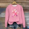 thumbnail image 1 of Qulqfy Women Breast Cancer Awareness Sweatshirts Pink Ribbon Crew Neck BCAD Shirts Womens Breast Cancer Tops L, 1 of 4
