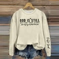 thumbnail image 1 of Qulqfy Women God is Still Writing Your Story Shirts Pullover Long Sleeve No Hood Beige Shirts Graphic Tops for Women L, 1 of 3