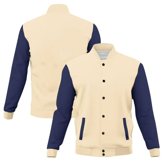 Qulqfy Women Long Sleeve Varsity Jacket Color Block Lightweight Baseball Bomber Women's Button Down Shackets with Pockets L