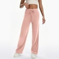 thumbnail image 1 of Qulqfy Women's Baggy Sweatpants Pink Running Athletic Sweat Pants High Waisted Tall Wide Leg Pants for Women, 1 of 7