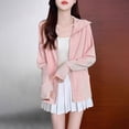 thumbnail image 1 of Qulqfy Women's Lightweight Jackets Athletic Zip Up Pink Sun Protection Jackets Women Workout Tops with Thumb Holes L, 1 of 5
