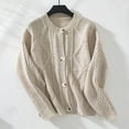 thumbnail image 1 of Qulqfy Womens Cable Knit Cardigan Sweaters Crew Neck Long Sleeve Button Up Yellow Sweaters Winter Women's Fall Tops S, 1 of 9