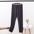 thumbnail image 1 of Qulqfy Womens Cotton Pants Gray Taper Lounge Casual Pants Soft Drawstring Joggers for Women 2XL, 1 of 9