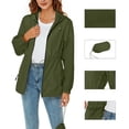 thumbnail image 1 of Qulqfy Womens Lightweight Windbreaker Jackets Packable Green Hiking Nylon Jackets Zip Up Raincoat for Women with Hood L, 1 of 8
