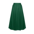 thumbnail image 1 of Qulqfy Womens Summer Maxi Peasant Long Skirts Flowy Soft Elastic Waist Ruched Army Green Skirts for Women L, 1 of 6