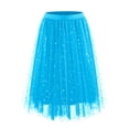 thumbnail image 1 of Qulqfy Womens Summer Maxi Sequin Skirts Layered Sequin Flowy Mesh Sky Blue Sheer Skirts for Women XL, 1 of 5