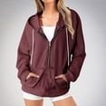 thumbnail image 1 of Qulqfy Womens Workout Hoodies Half Zipper Fall 2025 Embossed Cute Wine Sweatshirts Women's Fancy Tops XL, 1 of 6