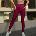 thumbnail image 1 of Qulqfy Workout Womens Leggings Compression Red Yoga Tummy Control High-Waisted Butt Lifting Leggings Pants for Women XL, 1 of 5