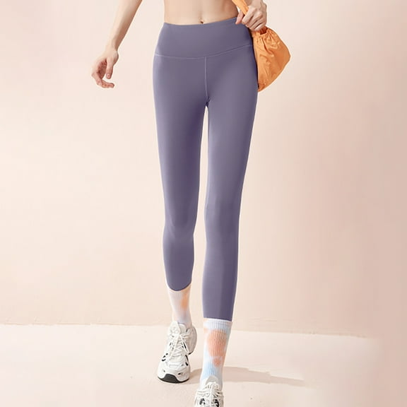 Qulqfy Workout Womens Leggings Plus Size Yoga Compression Purple High Waist Butt Lifting Tummy Control Leggings Comfy Pants Women 3XL