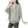 thumbnail image 1 of Qulqfy Yellow Cardigan Sweaters for Women Wool V Neck Knit Petite Long Sleeve Fringe Button Down Shirts Women Fall Sweaters Free, 1 of 2