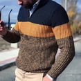 thumbnail image 1 of Qulqfy Yellow Sweaters for Men Fall Knit Long Sleeve Winter Dress Quarter Zip Business Pullover Sweaters Mens Shirt 3XL, 1 of 6