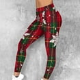 thumbnail image 1 of Qulqfy Yoga Leggings for Women Running Christmas High Waisted Red Lounge Plus Size Plaid Casual Leggings Pants Women L, 1 of 9
