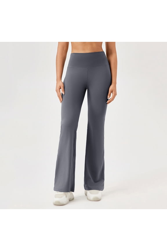 Yoga Women's Pants in Store Flare Gray Bootcut Loose Fit High Waisted Workout Pants Scrub Pants for Women XXL