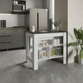 thumbnail image 1 of Qumbnk Rectangle Kitchen Island with Open Shelf, Wood Island Table for Living Room, Dining Room, Kitchen, 1 of 7