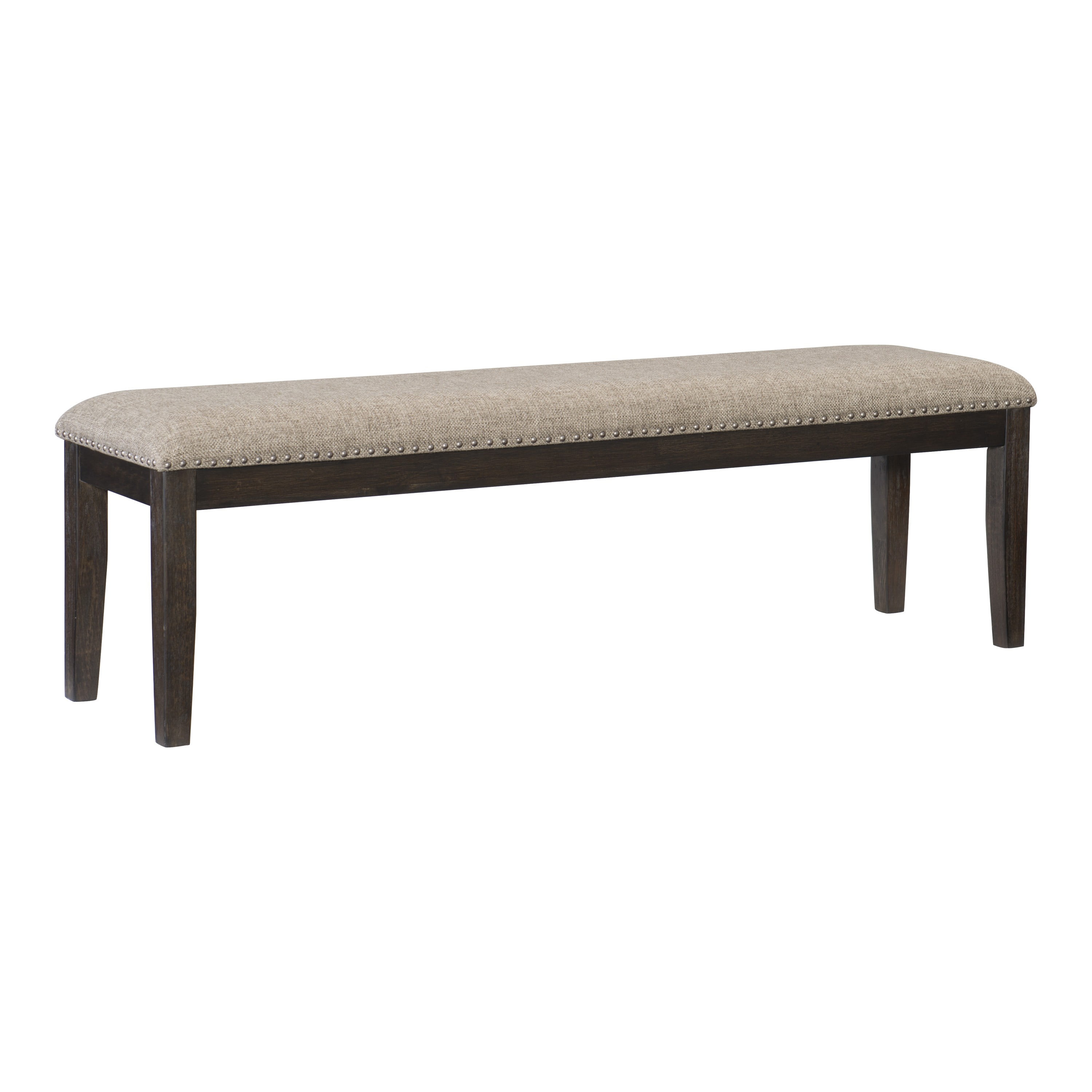Vanbuskirk Grayish-Brown Linen Upholstered Dining Bench