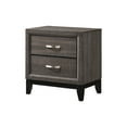 thumbnail image 1 of Qumbnk Wood Nightstand End Table with Metal Handles, 2 Drawer Beside Table for Bedroom, Living Room, 1 of 7