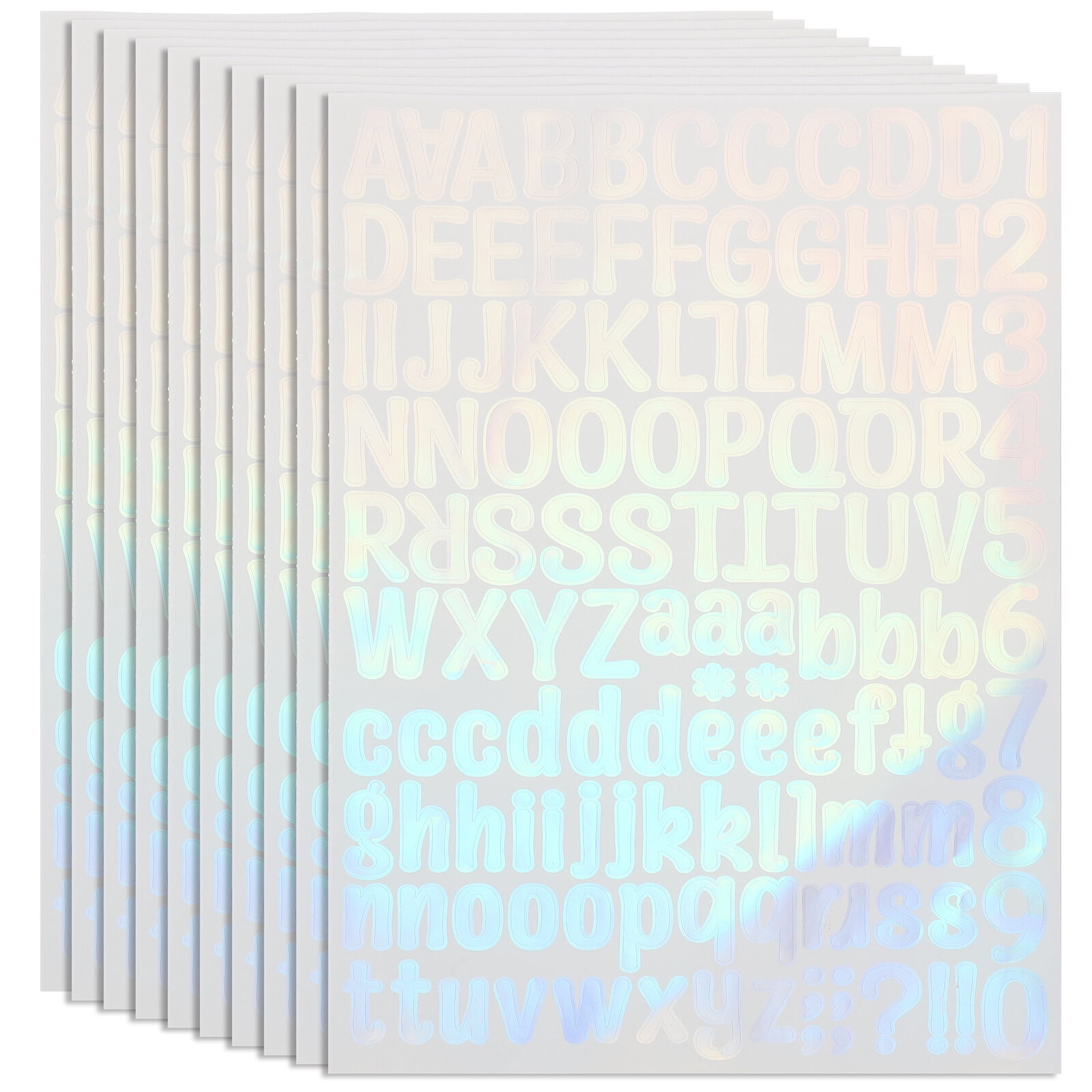 Qumonin 10 Sheets Vinyl Letters Stickers Decorative Vinyl Letters