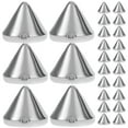 thumbnail image 1 of ADDHAT Small Spike Rivets Bullet Cone Acrylic Bead CCB Silver 100pcs, 1 of 5