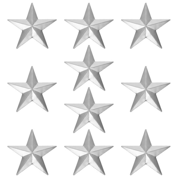 Qumonin 10PCS Metal Barn Stars for Indoor/Outdoor Wall Decoration