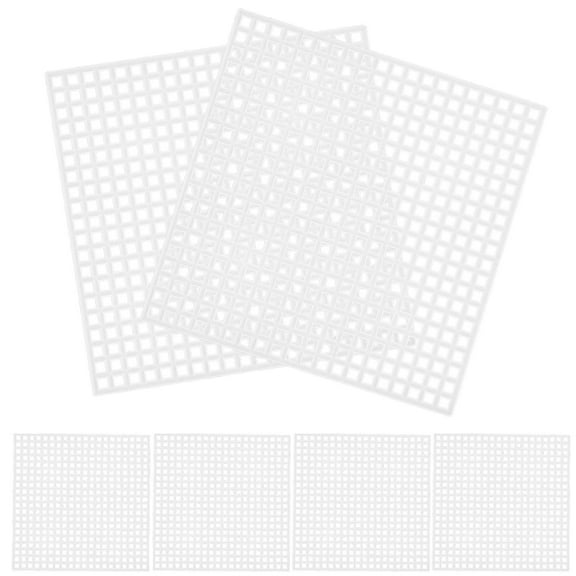 Qumonin 10pcs Yarn Crafting Mesh Sheets Plastic Woven Mesh Sheets DIY Bag Mesh Pads Craft Making Plastic Sheets