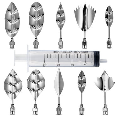 22 Pcs Russian Piping Tips Set - 8 Stainless Steel Ball Tips, Couplers, Silicone Bag, Brush, Disposable Bags