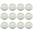thumbnail image 1 of Qumonin 12pcs Mason Jar Lids with Straw Hole Metal Wide Mouth Canning Caps, 1 of 6