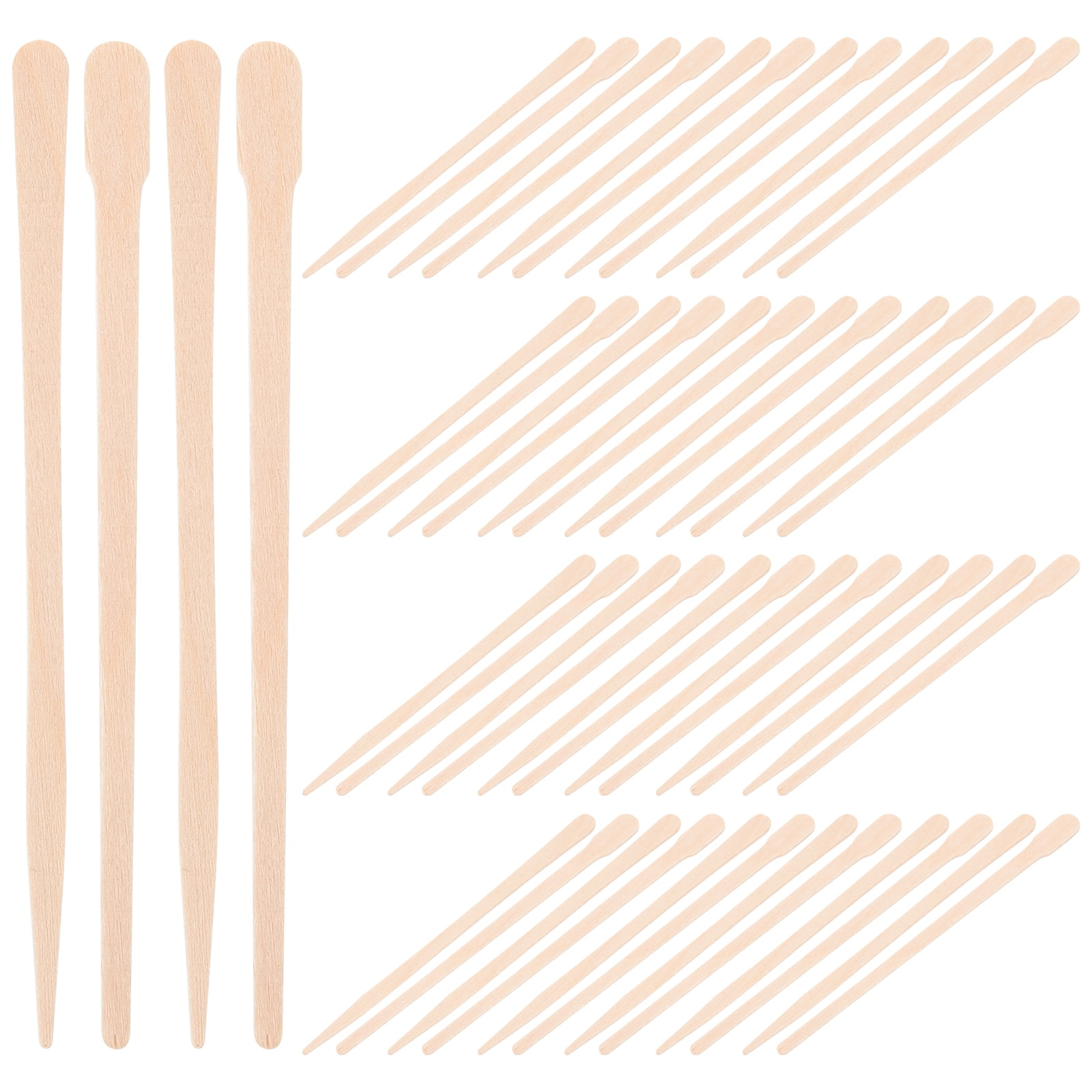 Qumonin 200 pcs Body Hair Removal Wax Sticks Waxing Sticks Wooden Wax Stick Applicator