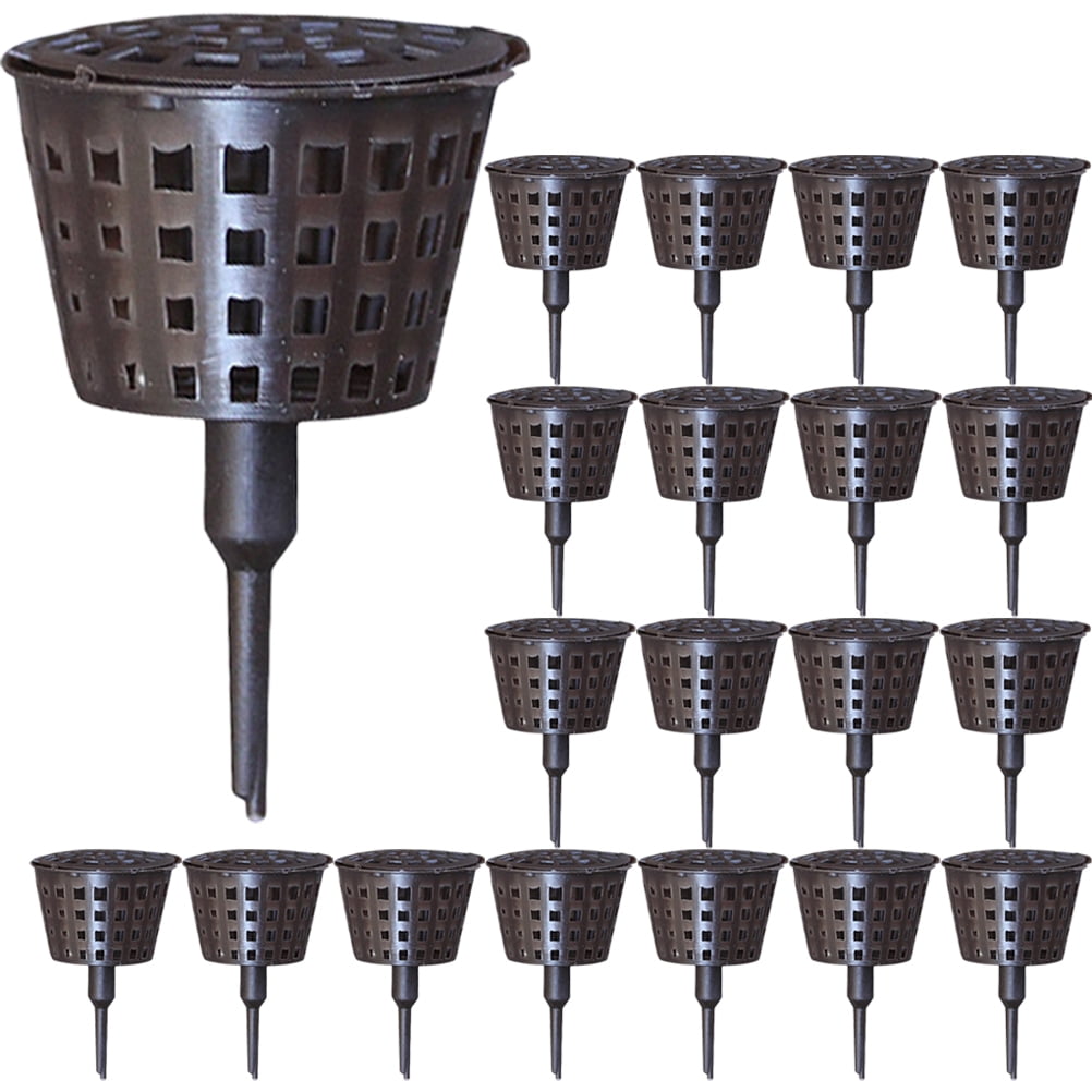 Qumonin 20pcs Fertilizer Baskets with Lid Portable Plastic Reusable