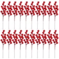 thumbnail image 1 of Qumonin 20pcs Red Artificial Cherry Stems for Christmas Tree & Home Decor, 1 of 4