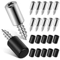 thumbnail image 1 of Qumonin 20pcs Shelf Screws Pegs Shelf Support Self Tapping Screw In Shelf Pegs Furniture Shelf Board Holders With Sleeves, 1 of 6