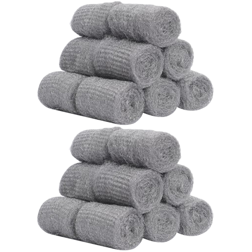 Qumonin 24pcs Steel Wool Pads Gaps Blockers Ovens Scrubbers Steel Wool Cleaning Pads