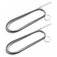thumbnail image 1 of Qumonin 2pcs Drain Clog Remover Metal Auger for Sink Bathtub Toilet (Silver 160cm), 1 of 3