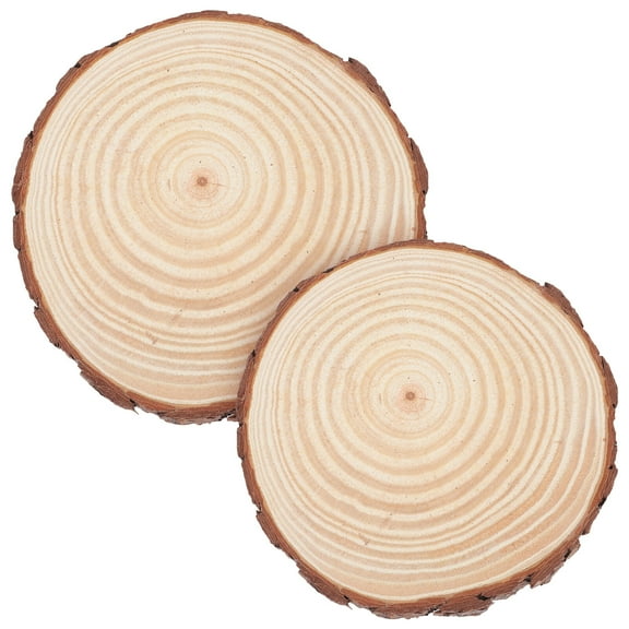 Qumonin 2pcs Round Log Paver Step Stones for Garden & Outdoor Pathway