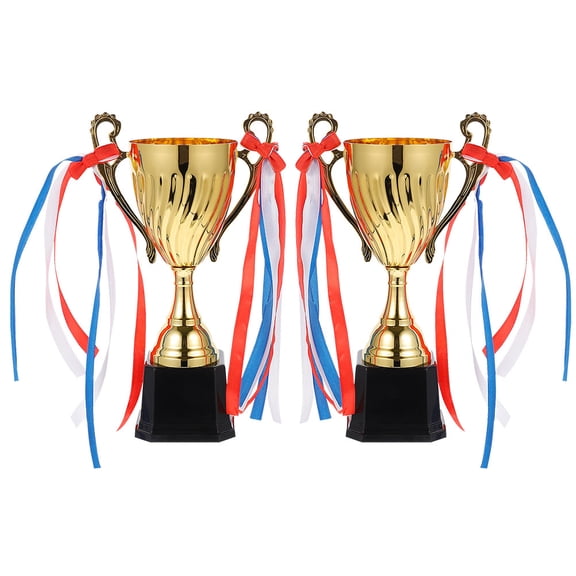 FUTUREORYY Game Trophies Trophy Golden Metal Prize Office Rewards 2pcs