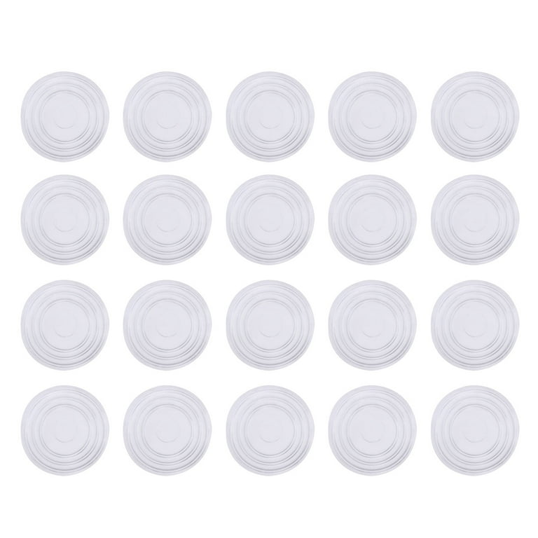Qumonin 30 Clear Glass Table Top Bumpers 24mmX2mm Furniture Pads