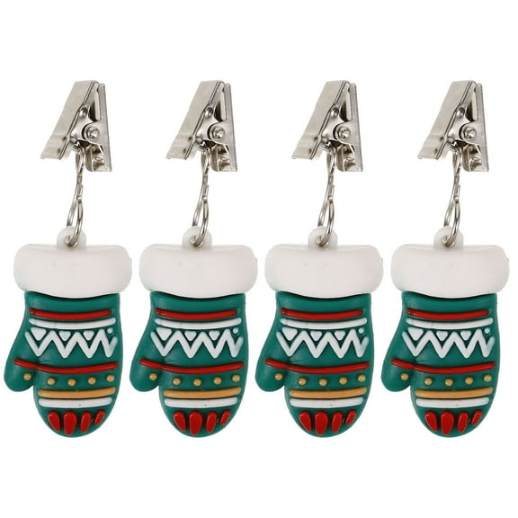 FUTUREORYY Assorted Color Iron Soft Rubber Tablecloth Clips for Decor - 4Pcs
