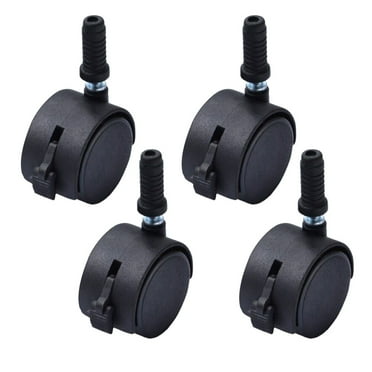 Qumonin 4pcs Heavy Duty Caster Wheels for Bed Frame, 360 Degree Swivel, 2 Inch Black